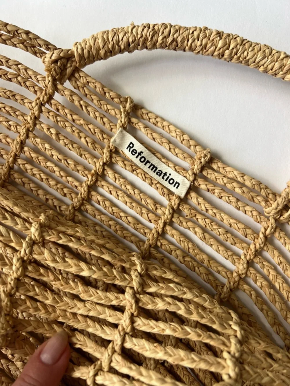 Reformation Woven Straw Tote Bag - Picture 3 of 4